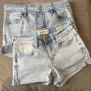 PacSun super stretch shortie denim shorts